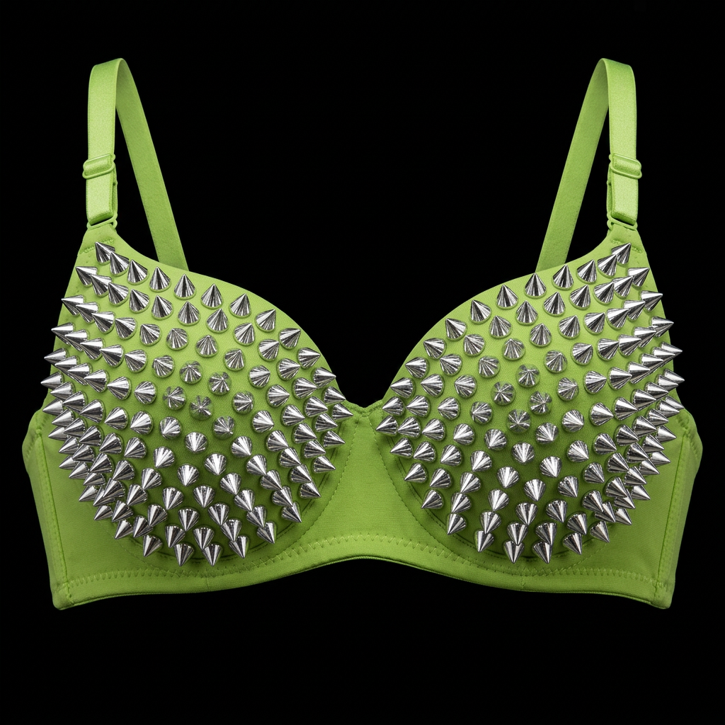 RELIC SPIKED EMERALD BRA