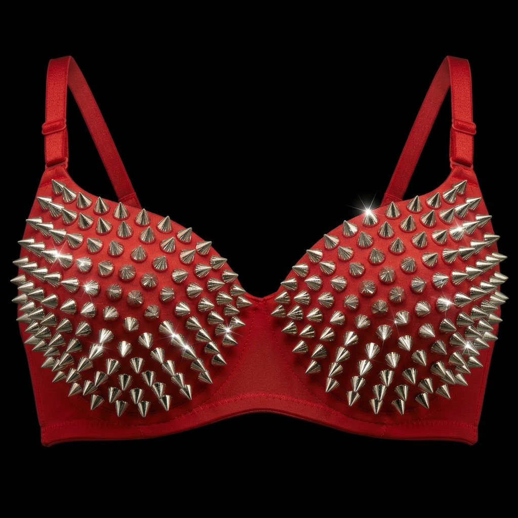 RELIC SPIKED CRIMSON BRA