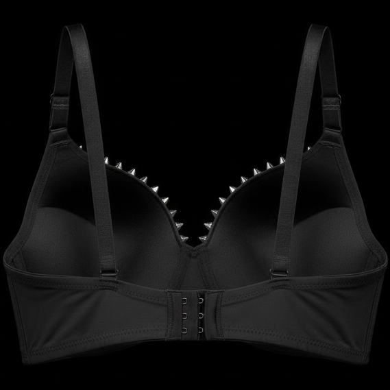 RELIC SPIKED ONYX BRA